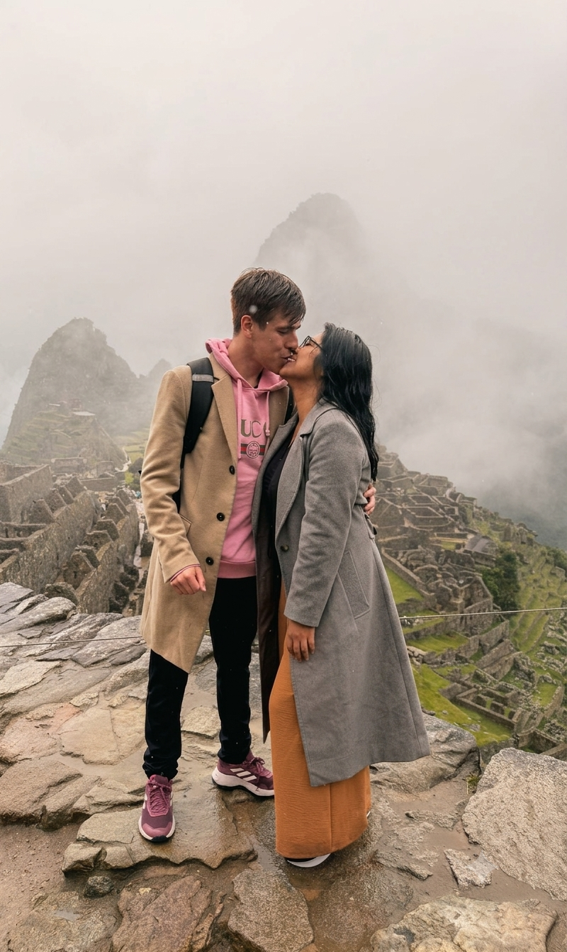Pareja en Machu Picchu